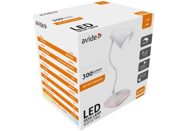 Avide LED Asztali Lámpa USB 3.2W LEDes