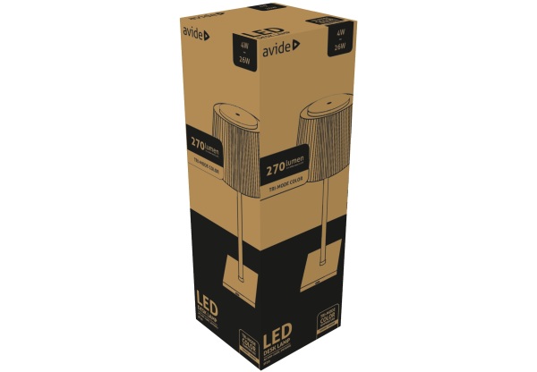 Avide LED Asztali Lámpa Feher USB 4W LEDes