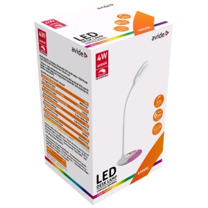 Avide LED Asztali Lámpa RGB Fehér 4W LEDes
