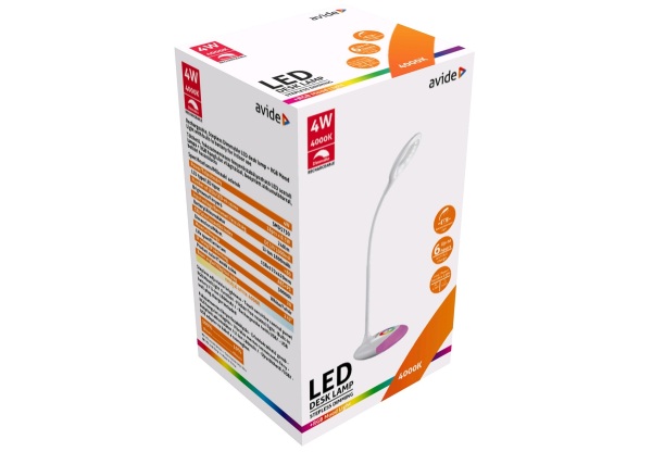 Avide LED Asztali Lámpa RGB Fehér 4W LEDes