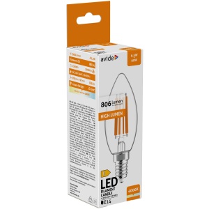 Avide LED Filament Candle 4.5W E14 NW 4000K Gyertya