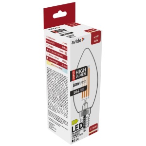 Avide LED Filament Candle 4.9W E14 WW 2700K Super High Lumen Gyertya