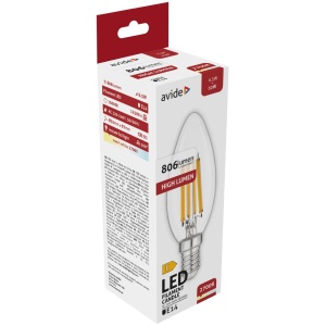 Avide LED Opál Filament Candle 4W E14 NW 4000K Gyertya