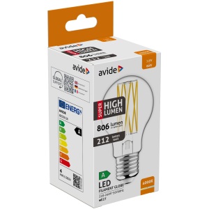 Avide LED White Filament ST64 8.5W E27 WW 2700K Gömb