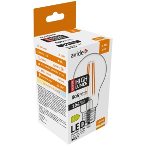 Avide LED Filament Globe 4.9W E27 A60 NW 4000K Super High Lumen Gömb