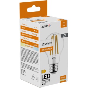 Avide LED Filament Globe 9W Fényerőszabályzós E27 NW 4000K Gömb