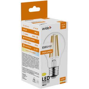 Avide LED White Filament ST64 8.5W E27 WW 2700K Gömb