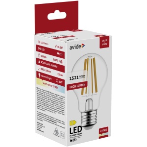 Avide LED White Filament Globe 8.5W E27 WW 2700K Gömb