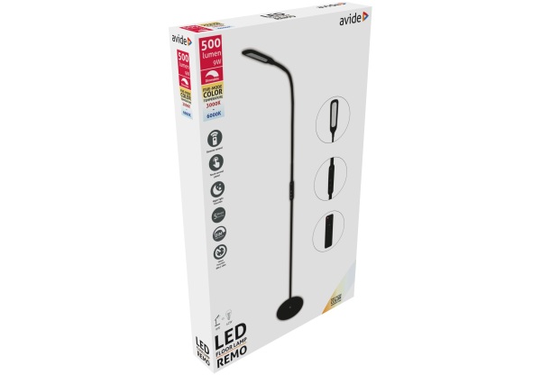 Avide LED Állólámpa Remo 9W CCT Fekete Állólámpa