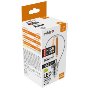 Avide LED White Filament Mini Globe 4.5W E14 NW 4000K Mini Gömb