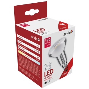 Avide LED Filament R50 4W E14 160° WW 2700K Speciális