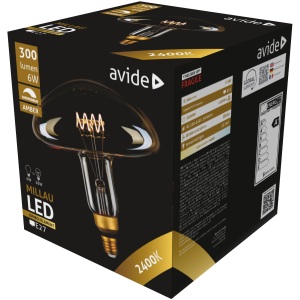 Avide LED Jumbo Filament Vasco 170x285mm Amber 8W E27 2400K Fényerőszabályzós Jumbo