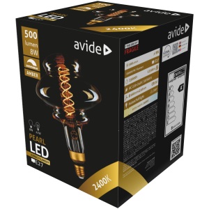 Avide LED Jumbo Filament Rialto 160x320mm Amber 8W E27 2400K Fényerőszabályzós Jumbo