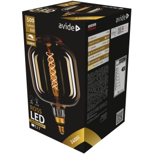 Avide LED Jumbo Filament Ross 180x295mm Amber 8W E27 2400K Fényerőszabályzós Jumbo