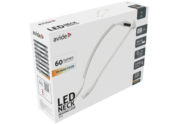 Avide LED Olvasó Lámpa Nyak 2W LEDes