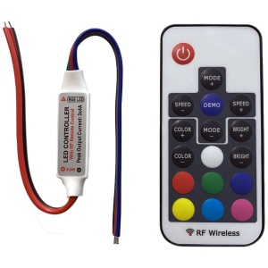 Avide LED Szalag 5-24V 144W RGB 17 Gombos RF Távirányító és Vezérlő RGB