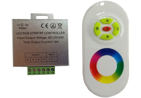 Avide LED Szalag 12-24V 216W RGB 5 Gombos RF Érintőpaneles Távirányító és Vezérlő RGB