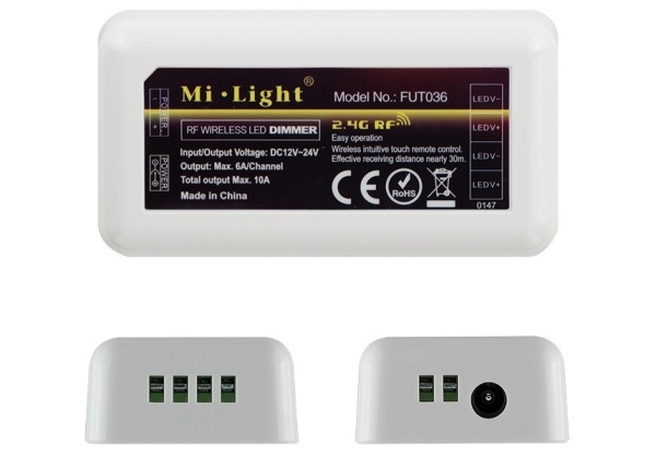 Avide LED Szalag 12-24V 120W Fényerőszabályzó 4 Zónás Vezérlő Egyszínű