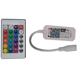 Avide LED Szalag 12-24V RGB+W 4 Zónás RF Falra Szerelhető /2xAAA/ Érintőpaneles Távirányító RGB+W
