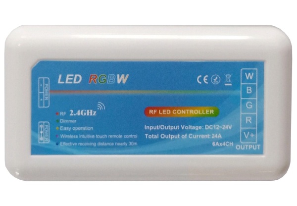 Avide LED Szalag 12-24V 288W RGB+W 4 Zónás Vezérlő RGB+W