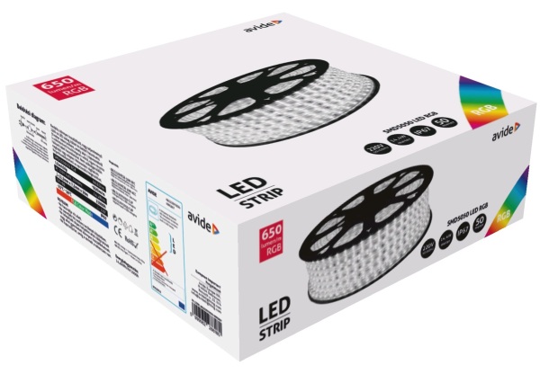 Avide LED Szalag 220V 14.4W RGB IP67 50m 220V Szalag