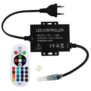 Avide LED Szalag 220V RGB RF Távirányító és Vezérlő max. 100m LED-szalaghoz 220V Kontrollerek