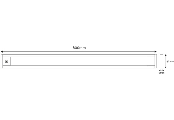 Avide LED Szalag Szekrény Lámpa 9W SMD2835 4000K IP44 600mm + Szenzor Pultmegvilágító lámpa