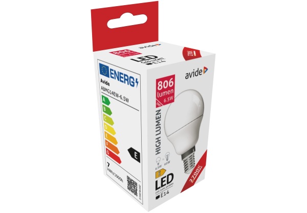 Avide LED Globe Mini G45 6.5W E14 EW 2700K Mini Gömb