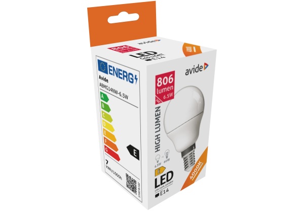 Avide LED Globe Mini G45 6.5W E14 NW 4000K Mini Gömb