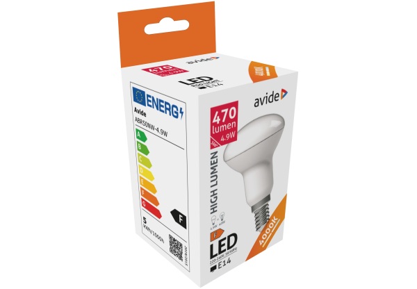 Avide LED R50 4.9W E14 NW 4000K Reflektív