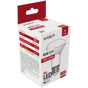 Avide LED R63 8W E27 WW 3000K Reflektív