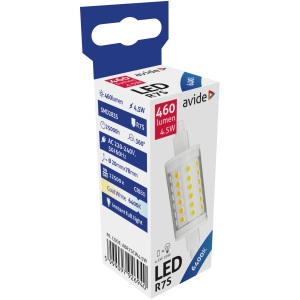 Avide LED 4.5W R7S 20x78mm CW 6400K Lineáris