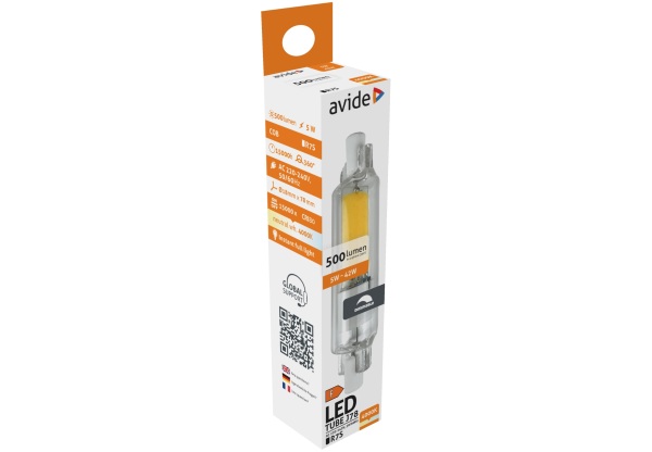 Avide LED 5W R7S 18x78mm NW 4000K Dimm. Lineáris