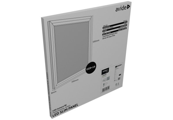 Avide LED Panel 600x600mm 40W NW 4000K 100lm/W UGR+IP44 Professional Range Professional