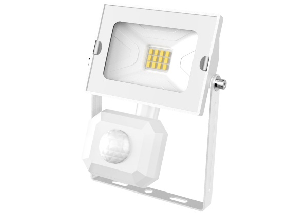 Avide LED Reflektor Slim SMD 10W NW 4000K Mozgásérzékelős PIR Fehér Mozgásérzékelős