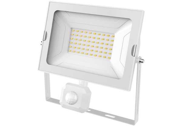 Avide LED Reflektor Slim SMD 50W NW 4000K Mozgásérzékelős PIR Fehér Mozgásérzékelős
