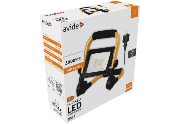 Avide LED Reflektor Slim SMD 30W állványos 1.5m NW 4000K Állványos