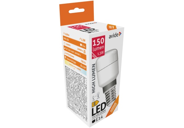 Avide LED 1.3W T26 NW 4000K Kapszula