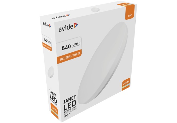 Avide LED Mennyezeti Lámpa Janet 12W 260*60mm NW 4000K 12W