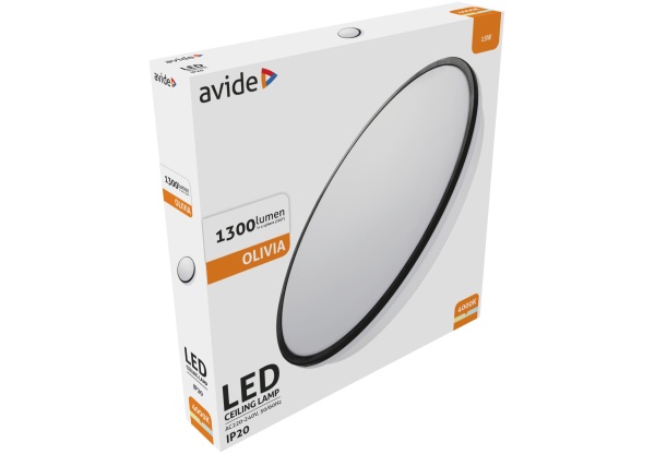 Avide LED Mennyezeti Lámpa Olivia Fekete 15W 280*55mm NW 4000K 15W