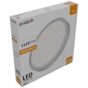 Avide LED Mennyezeti Lámpa Pandora V2 Csillagos Ezüst 15W 280*40mm NW 4000K 15W