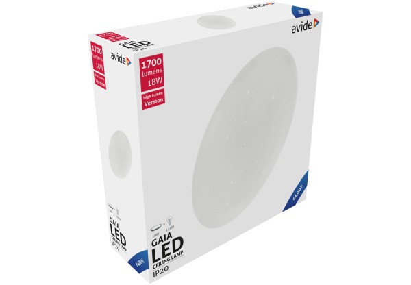 Avide LED Mennyezeti Lámpa Gaia 18W 330*105mm CW 6400K 18W