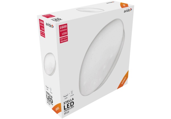 Avide LED Mennyezeti Lámpa Stella (Csillagos) 18W 330*100mm NW 4000K High Lumen 18W