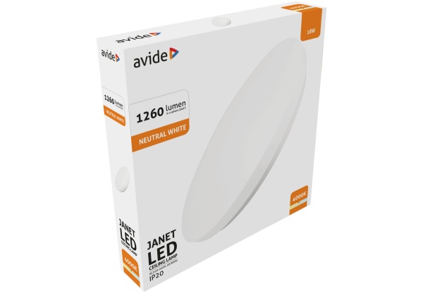 Avide LED Mennyezeti Lámpa Janet 18W 330*60mm NW 4000K 18W