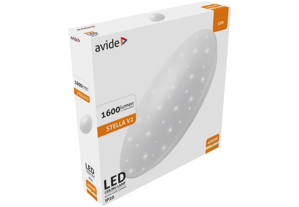 Avide LED Mennyezeti Lámpa Stella V2 18W 330*65mm NW 4000K 18W