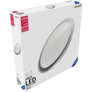 Avide LED Mennyezeti Lámpa Pandora V2 Csillagos Ezüst 24W 380*50mm NW 4000K 24W