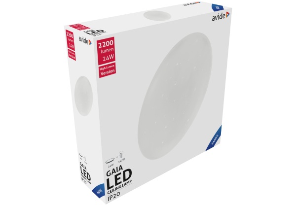 Avide LED Mennyezeti Lámpa Gaia 24W 380*105mm CW 6400K 24W