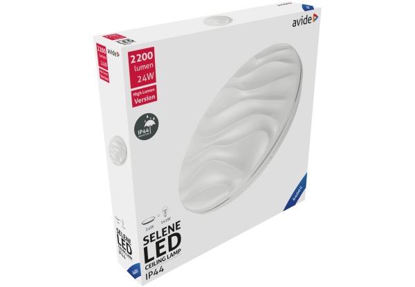 Avide LED Mennyezeti Lámpa IP44 Selene 24W 380*70mm CW 6400K 24W