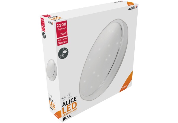 Avide LED Mennyezeti Lámpa IP44 Alice 24W 380*110mm NW 4000K 24W
