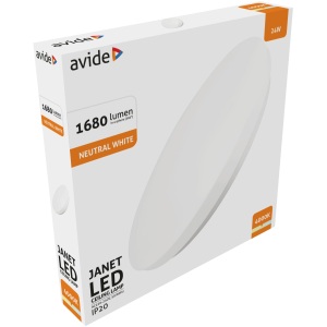 Avide LED Mennyezeti Lámpa Olivia Ezüst 24W 380*50mm NW 4000K 24W